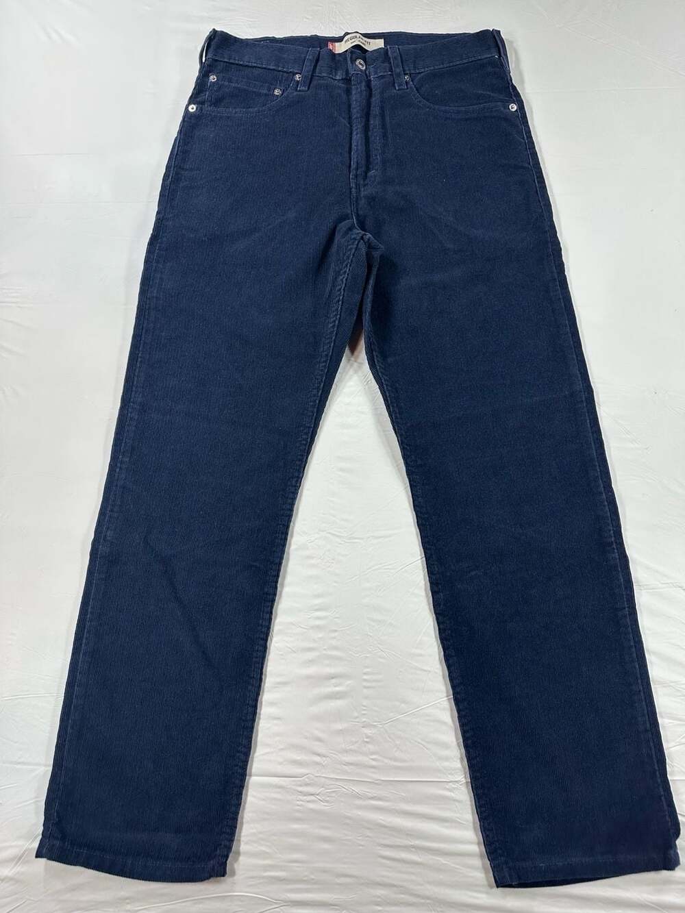 Levi's 505 Regular Fit Straight Leg Corduroy Pants Y2K Size 32x30 Navy Blue